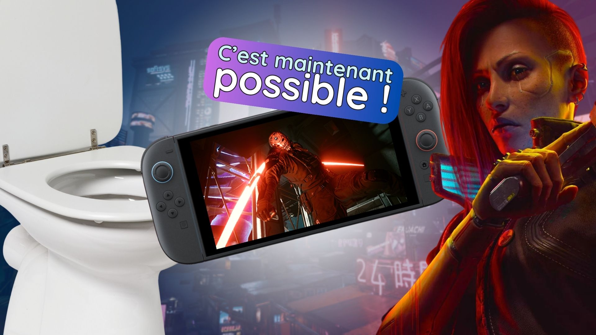 découvrez l'univers captivant de cyberpunk 2077 sur nintendo switch 2. plongez dans une aventure futuriste remplie d'action, de choix moraux et de graphismes époustouflants, le tout dans la paume de votre main. préparez-vous à explorer night city comme jamais auparavant !