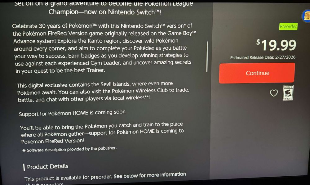 découvrez pokémon firered et leafgreen sur le nintendo eshop : revivez l'aventure classique pokémon avec des graphismes améliorés et une jouabilité captivante sur votre console nintendo.